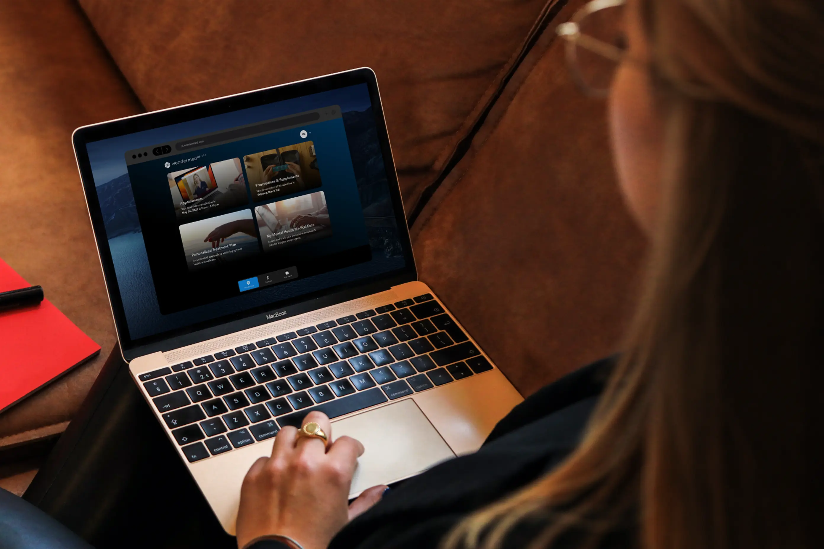 Clinician using WondermedAI on a laptop